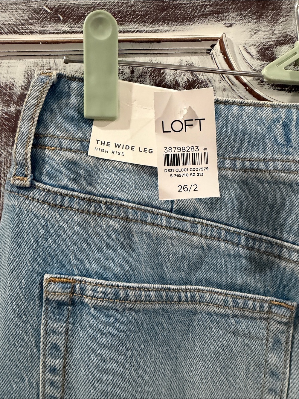 LOFT Light Blue Straight-Leg Men's Jeans - Picture 4 of 5